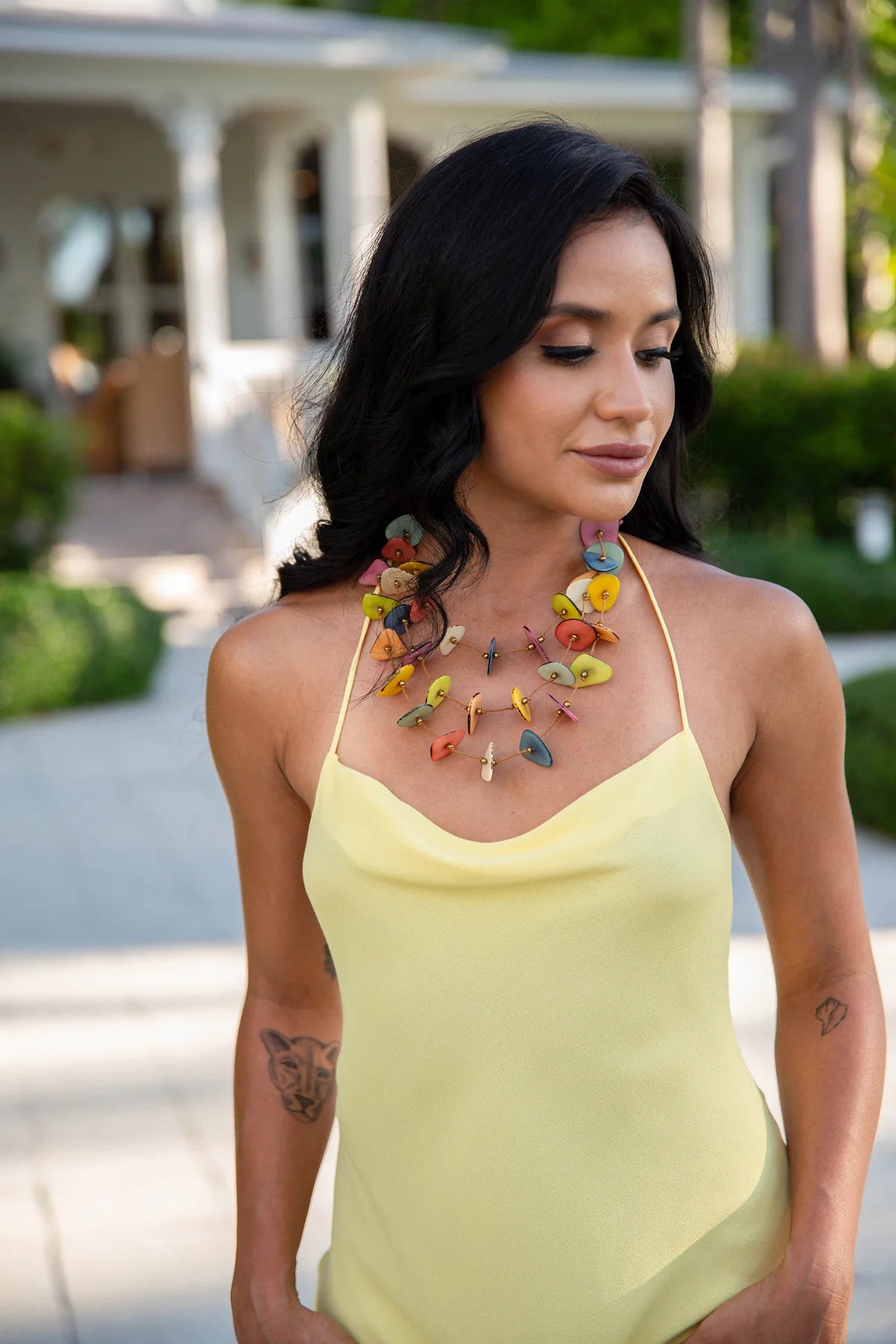 Multi-Color Tagua Seed Necklace