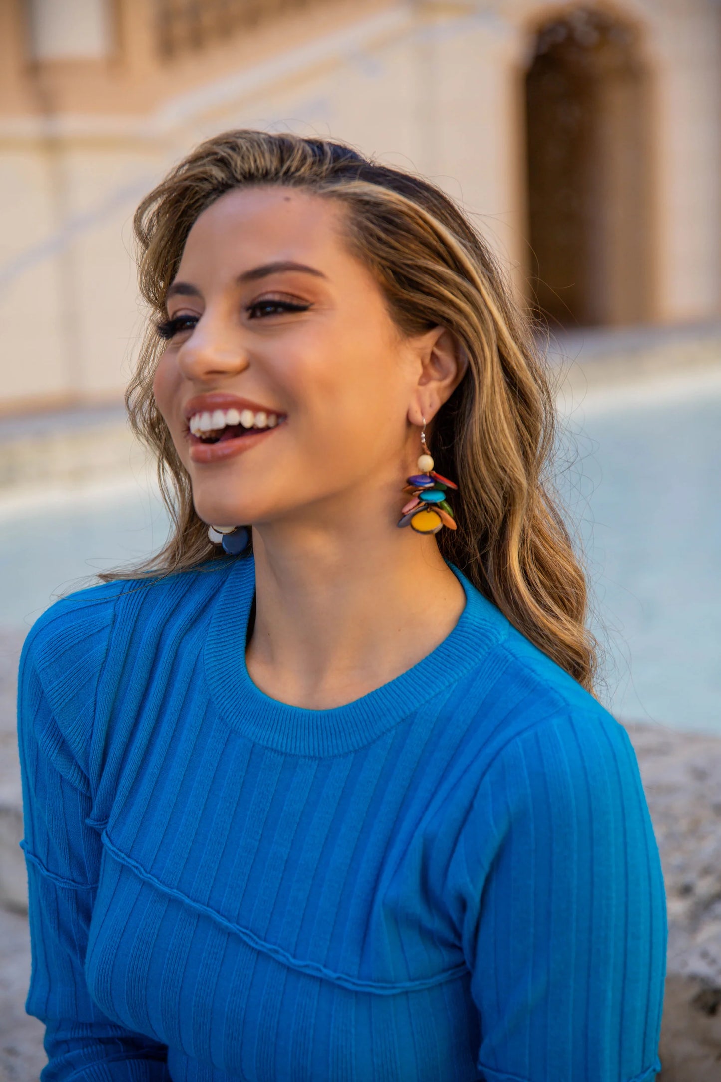 Layered Disc Earrings - 4 colors