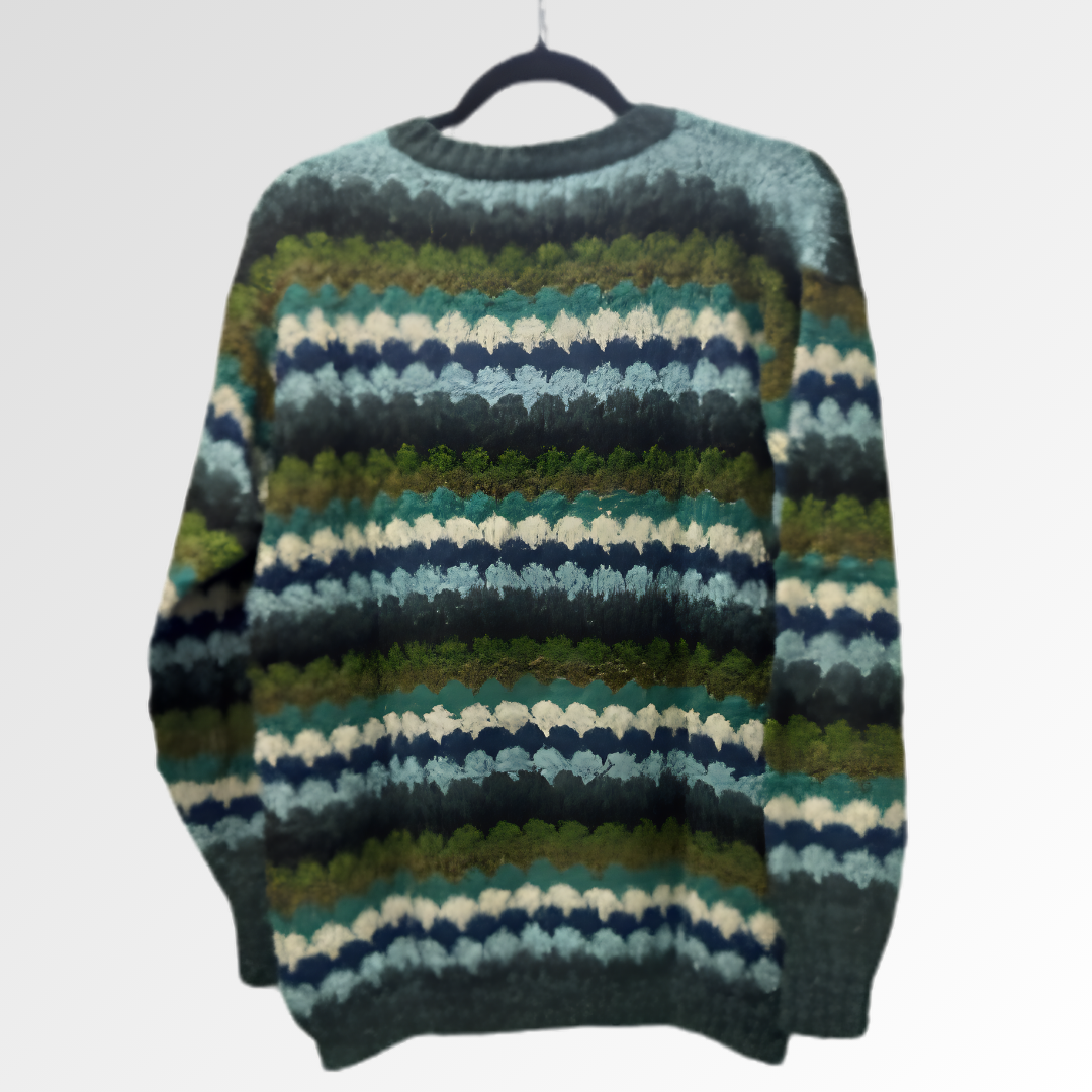 Alpine V-Neck Jacquard Sweater