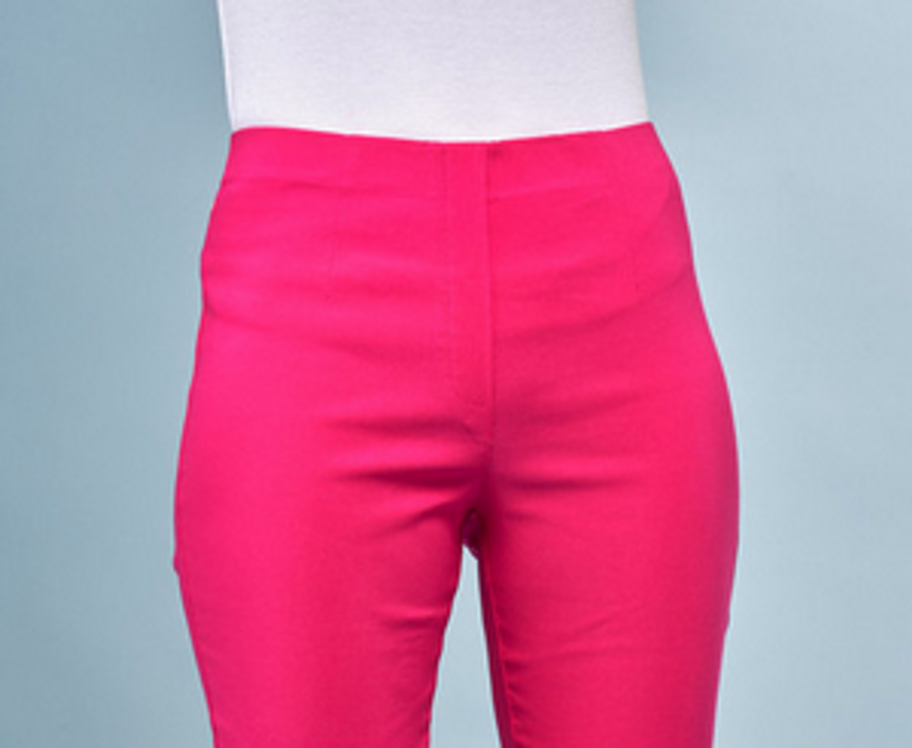 Cuffed Techno Stretch Solid Color Capris