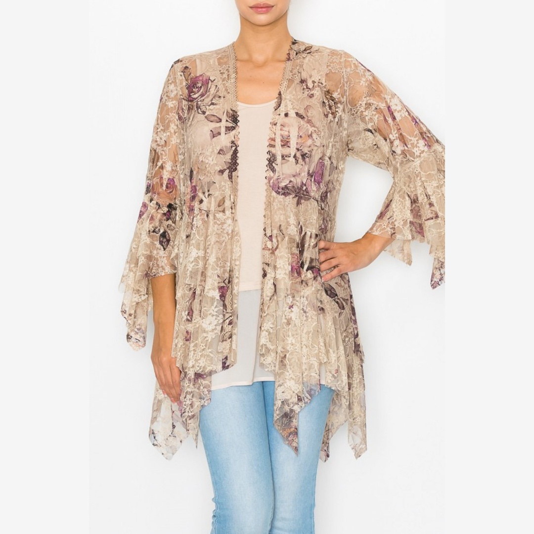 All Lace Cascade Cardigan