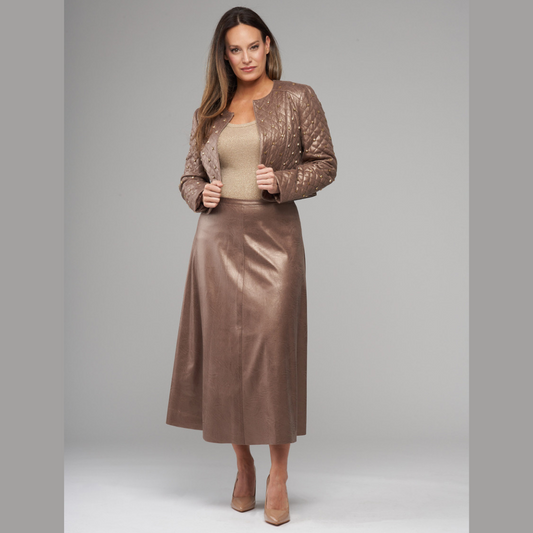 Ultra Lush Vegan Leather Midi Skirt