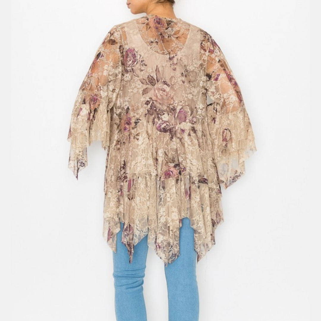 All Lace Cascade Cardigan