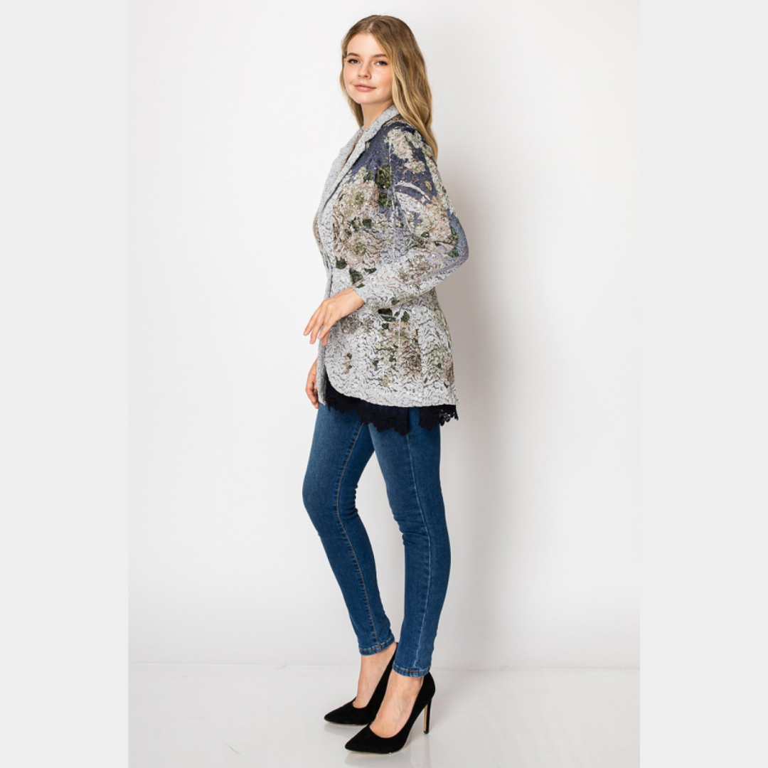 Lace And Sequin Blazer