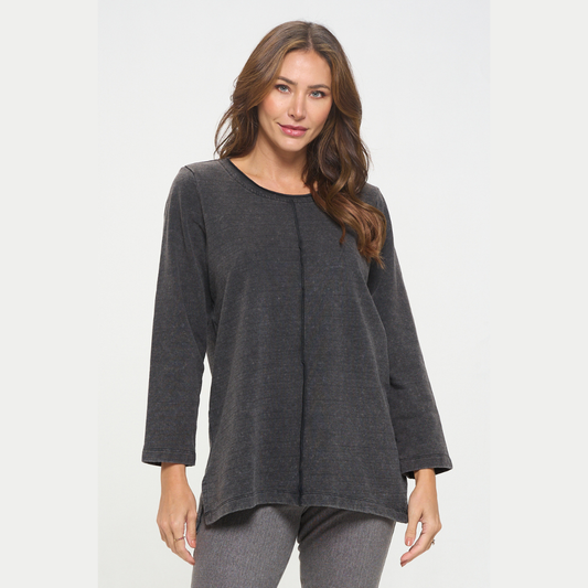 Long Sleeve Tunic With Front Seam Detail