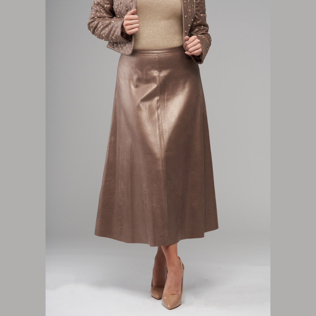 Ultra Lush Vegan Leather Midi Skirt