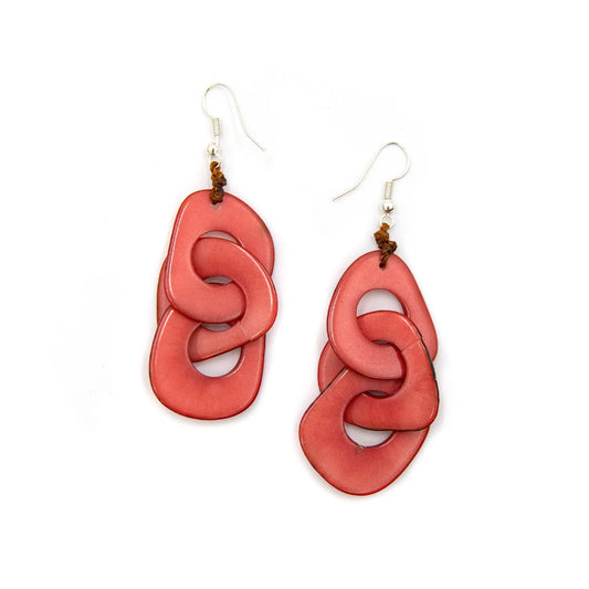 Tri-Drop Hand-Carved Earrings