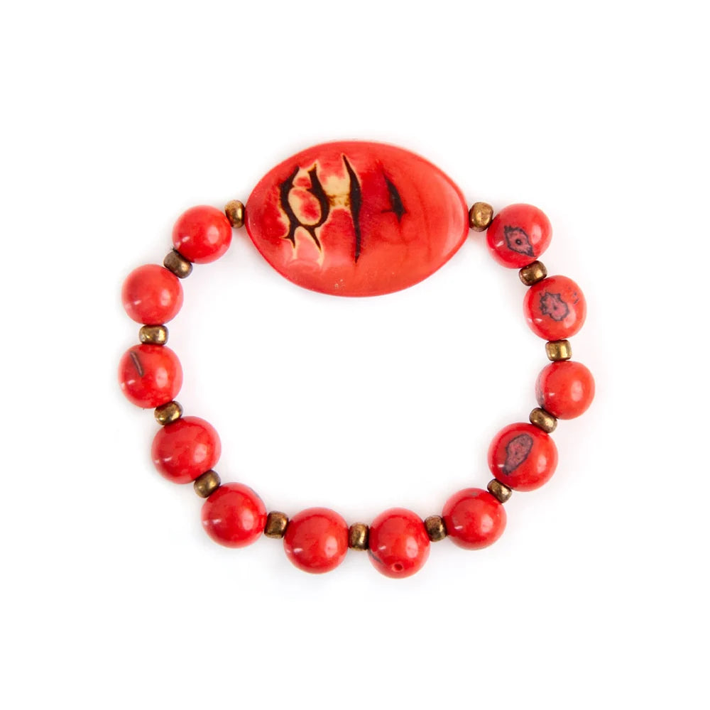 Tagua Nut Beaded Bracelet
