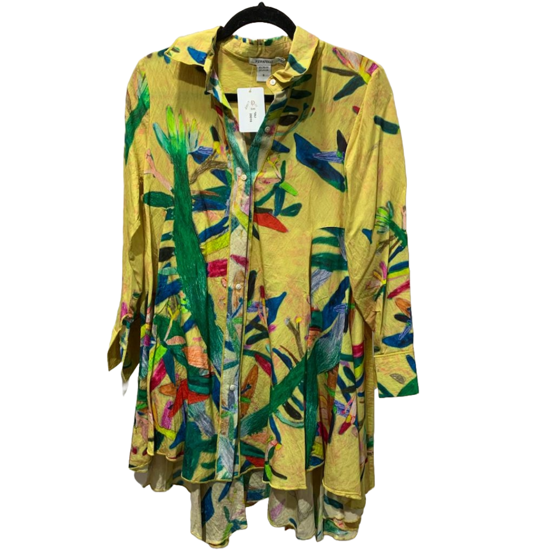 3/4 Sleeve Shirt With Colorful Print