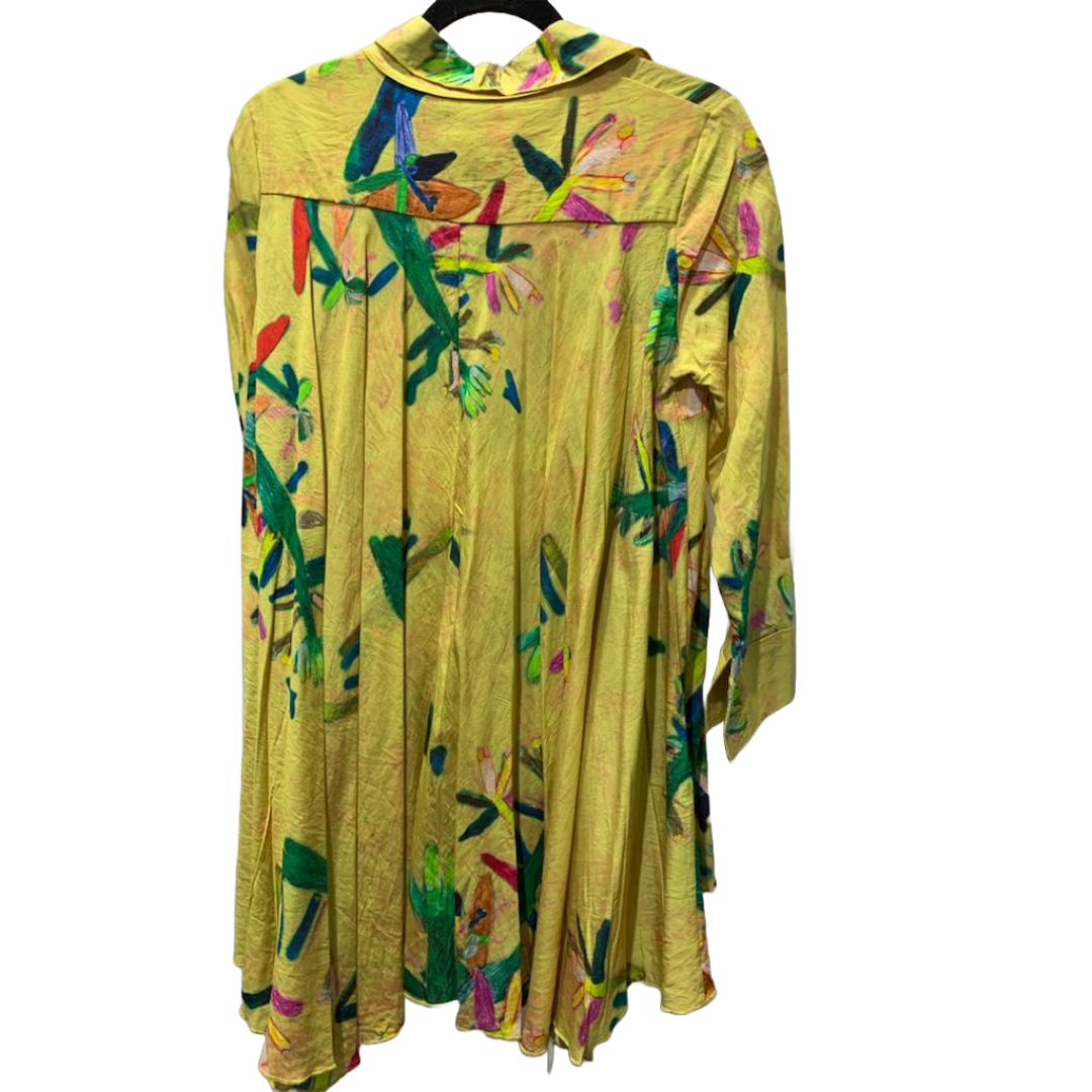 3/4 Sleeve Shirt With Colorful Print