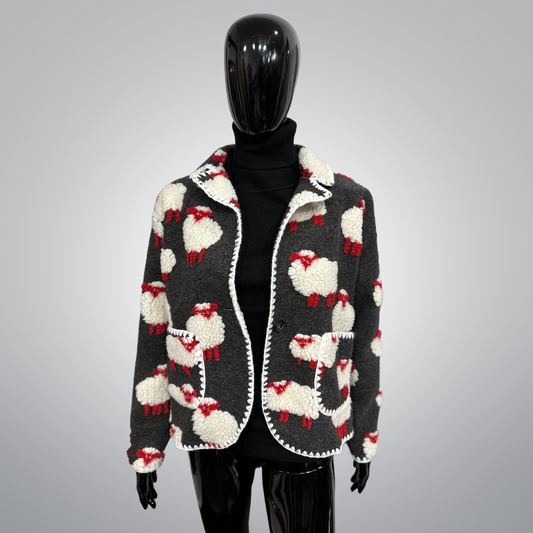 Short Italian Jacket with Three Dimensional Design