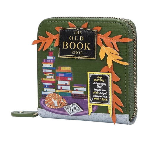 The Old Bookshop - Green Edition - Square Wallet