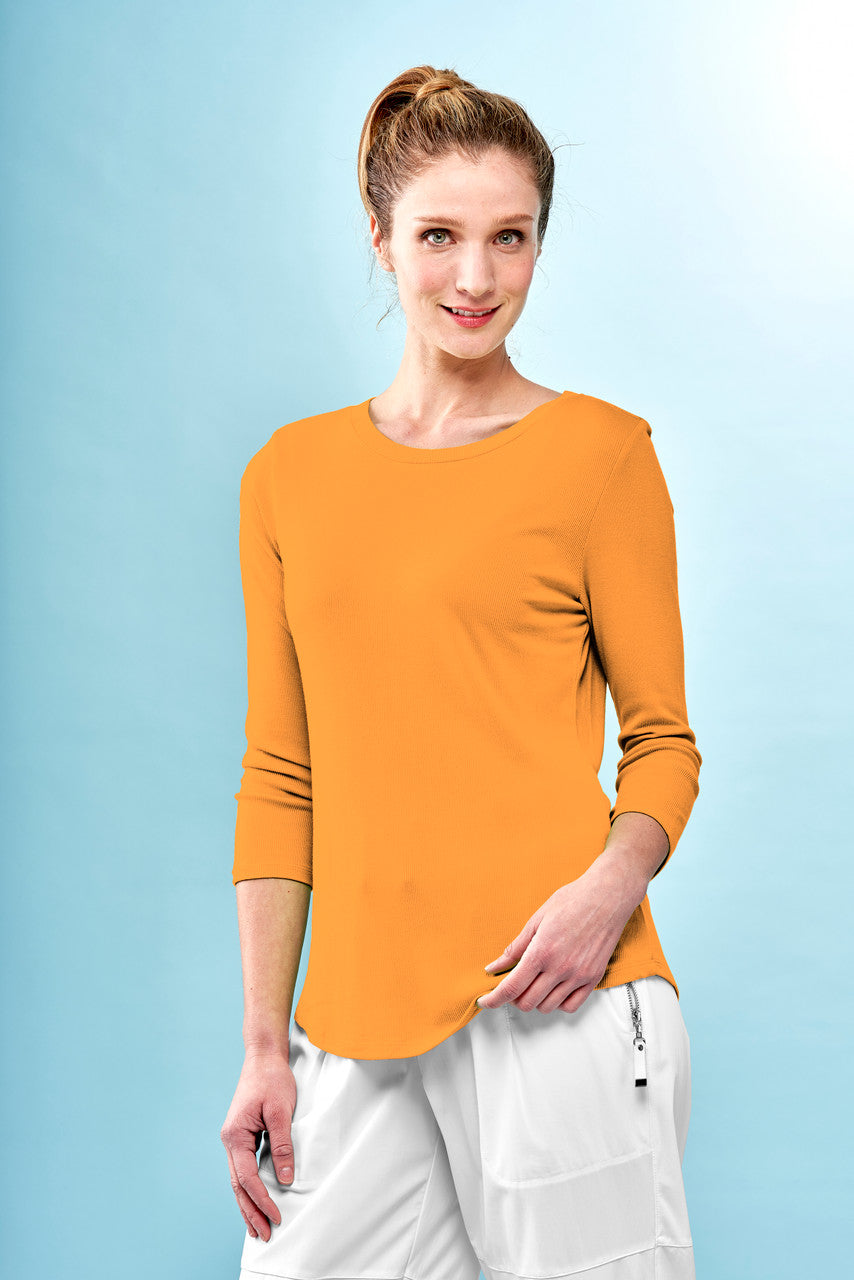 Soft Knit Layering 3/4 Sleeve Top ~ Jewel Tone Colors