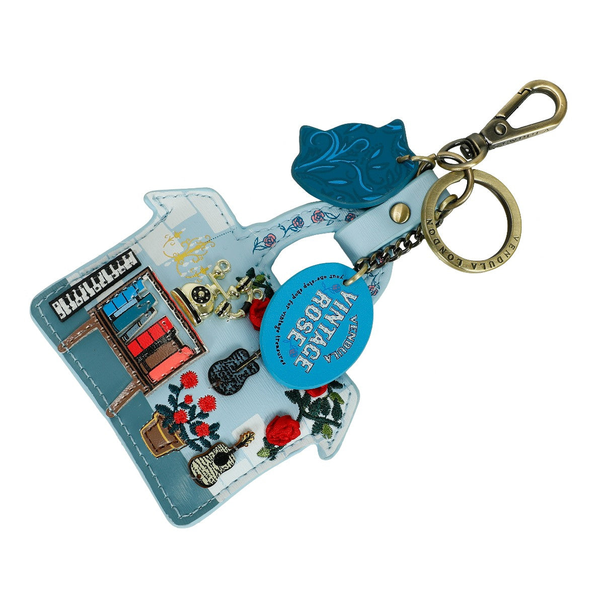 Vendula Vintage Rose Key Charm