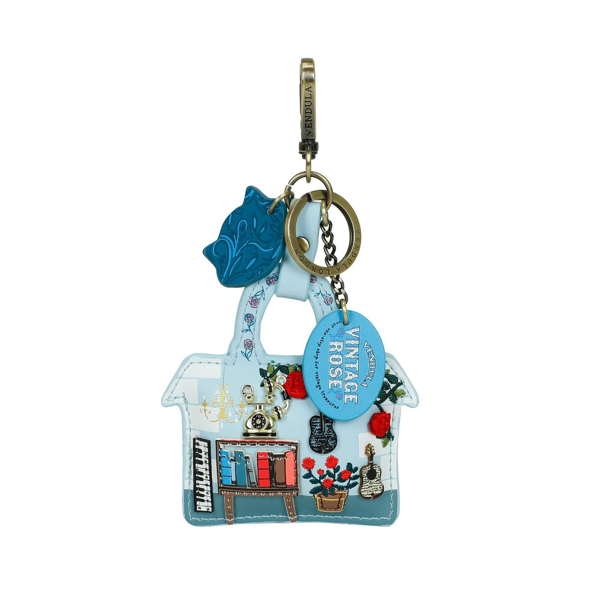 Vendula Vintage Rose Key Charm
