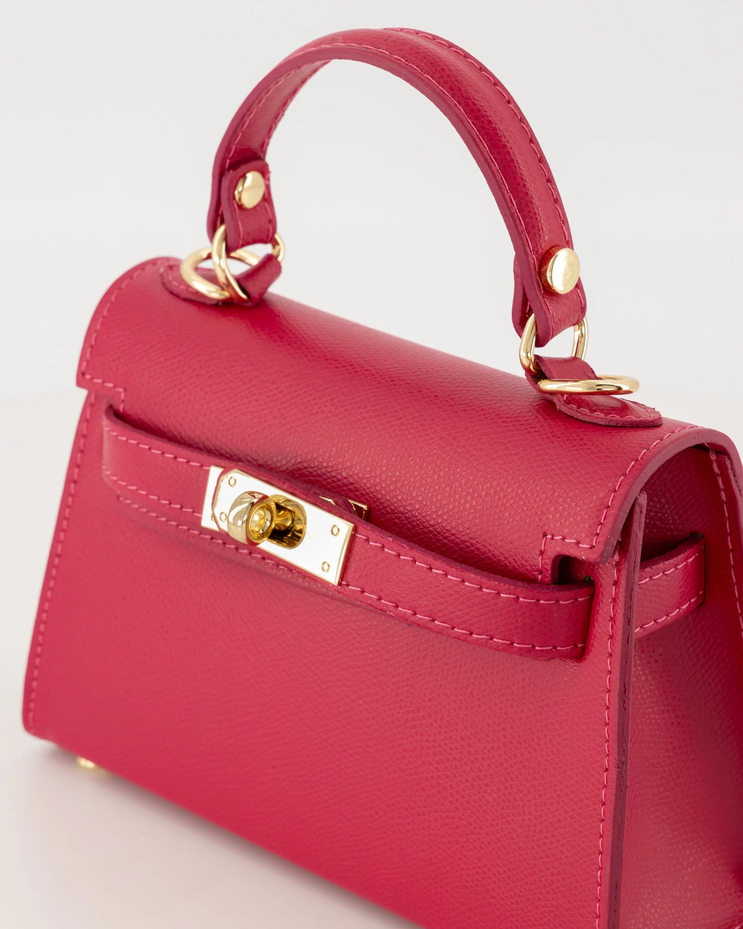 Twist Lock Leather Handbag (in 3 colors)