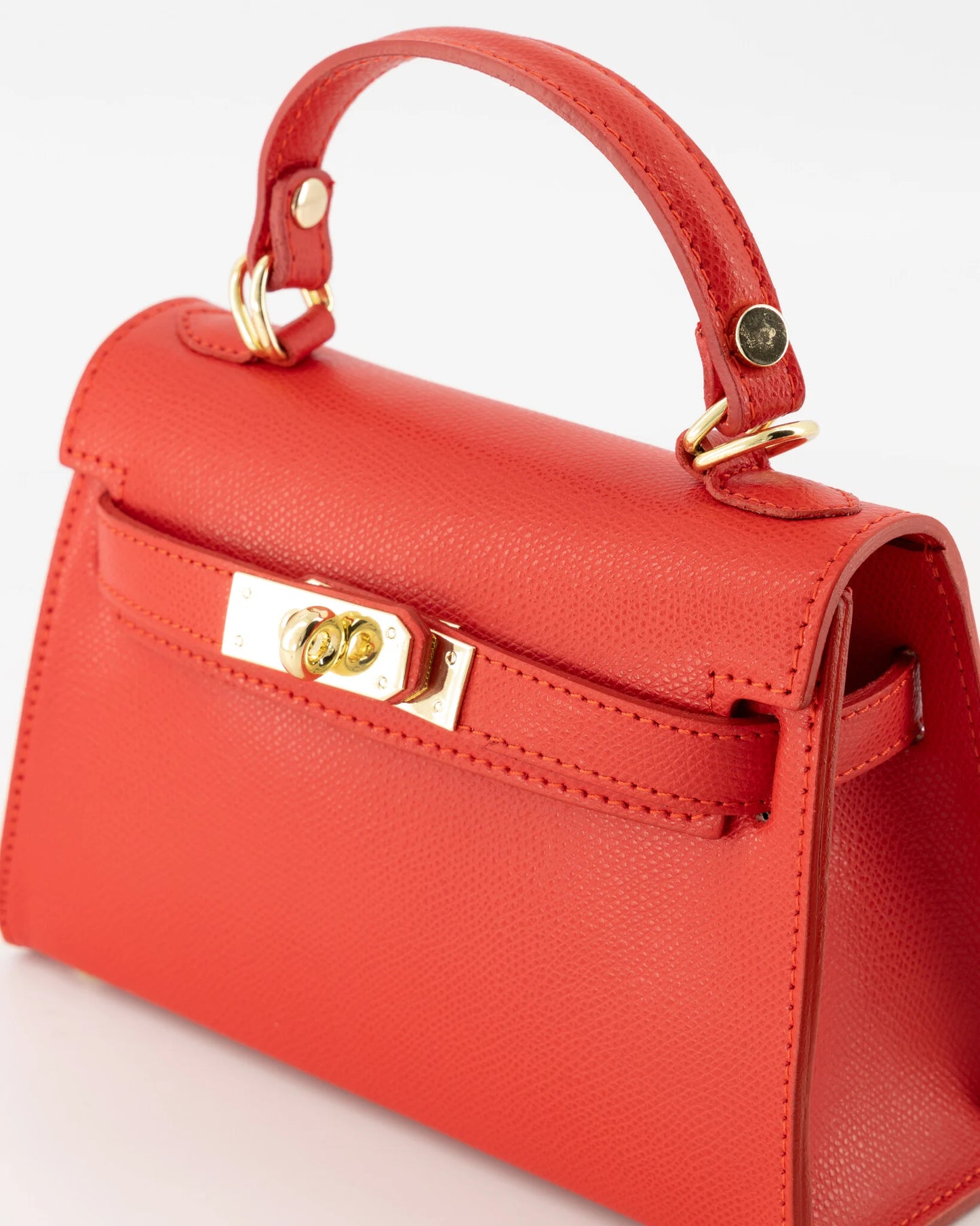 Twist Lock Leather Handbag (in 3 colors)