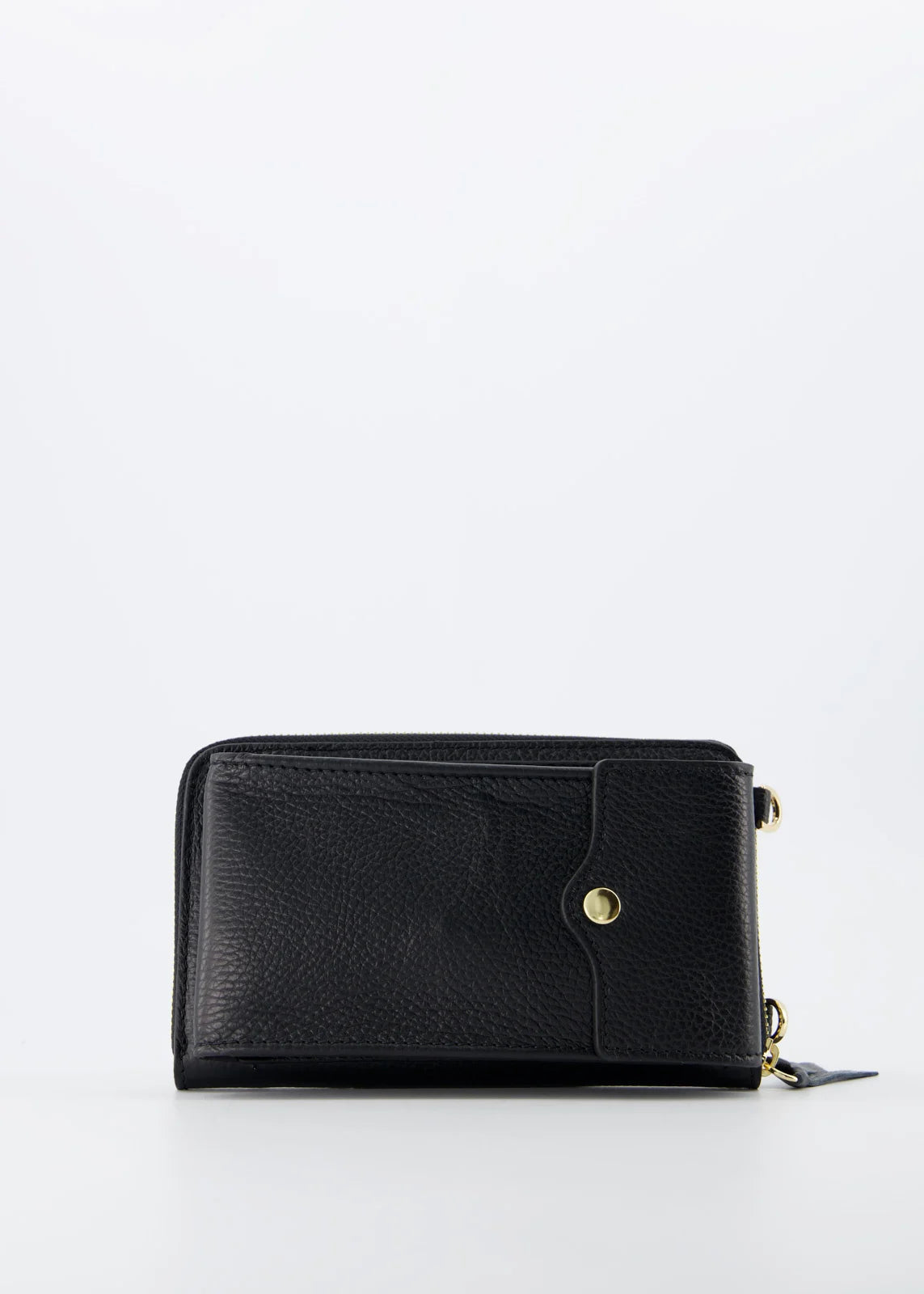 Leather Wallet With Phone Pocket & Strap