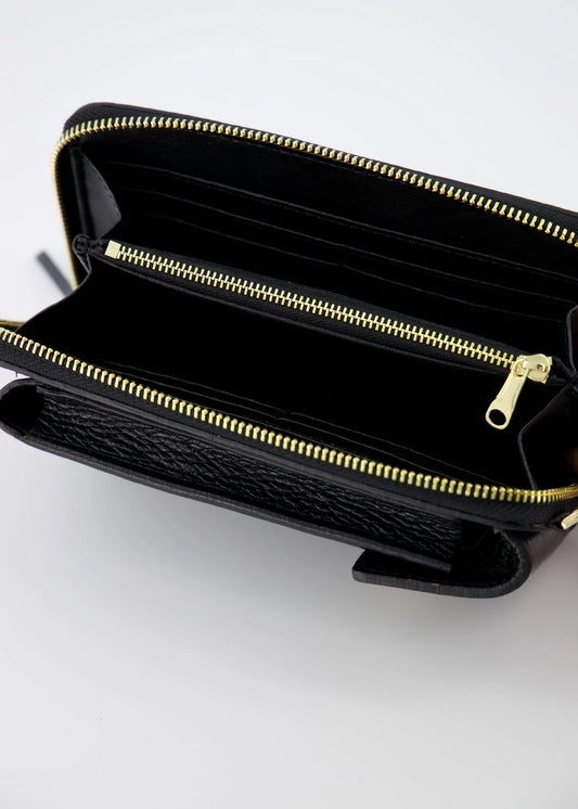 Leather Wallet With Phone Pocket & Strap