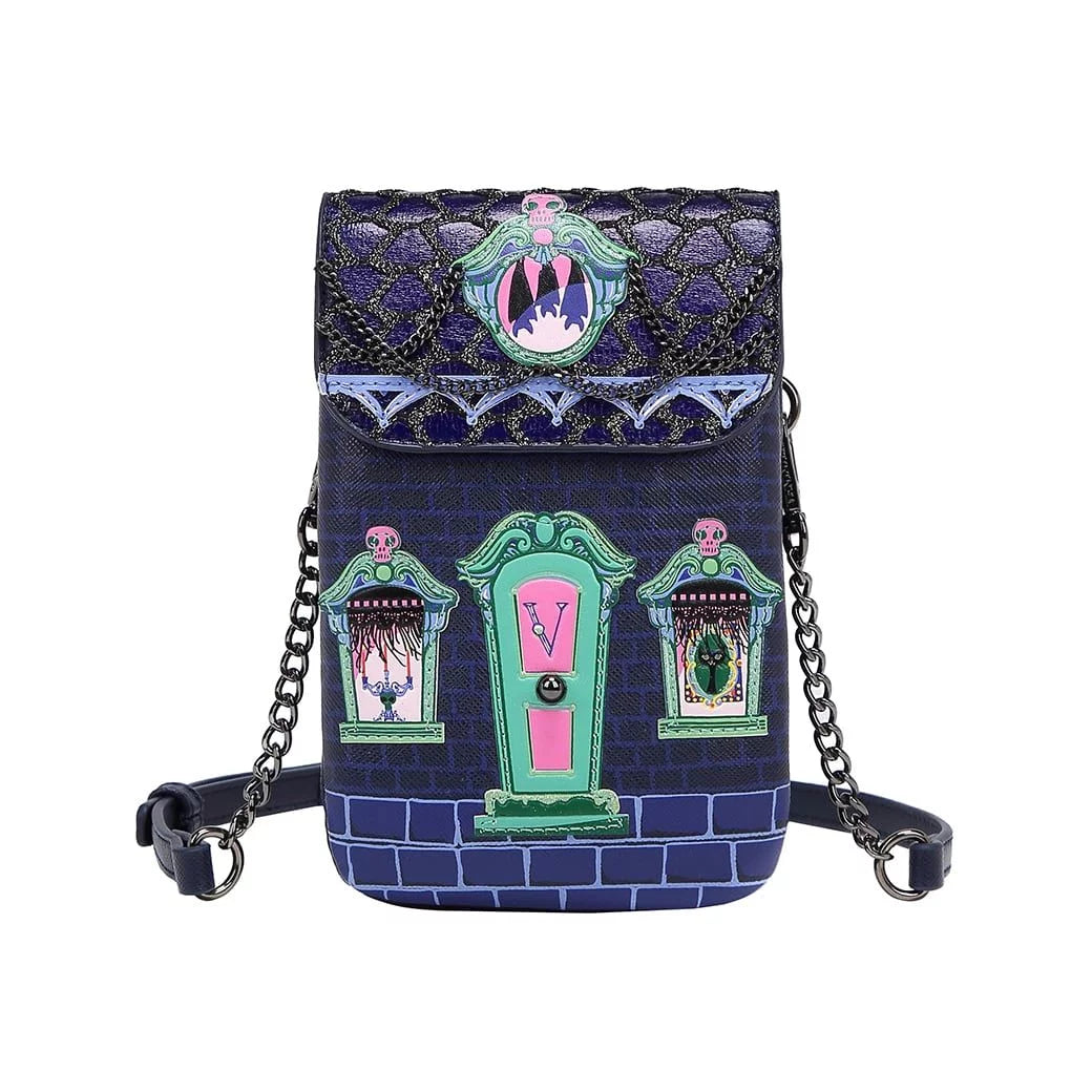 Cat Dracula's Haunted House Crossbody Purse