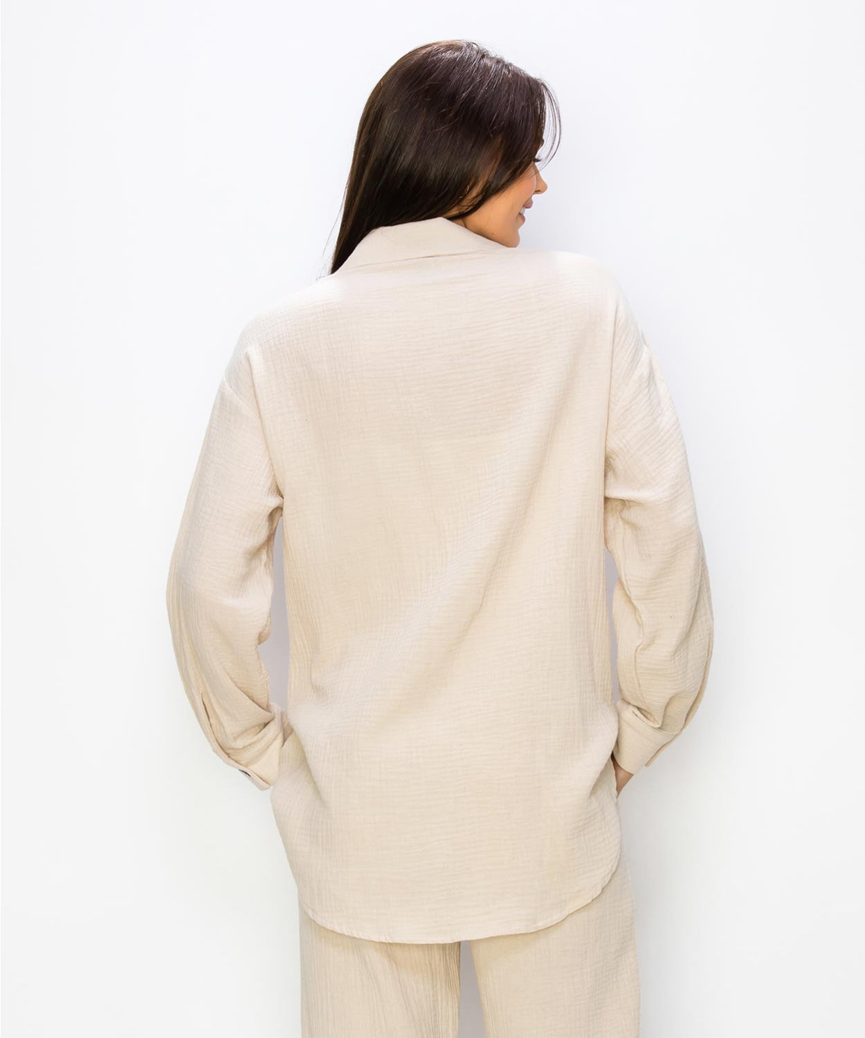 100% Cotton Gauze Button Up Shirt