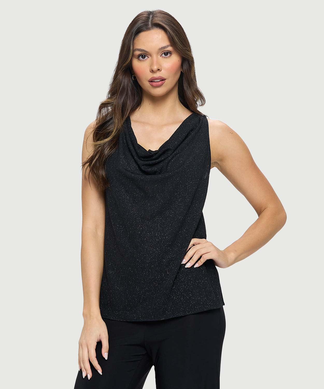 Sparkle Racerback Cowl Top