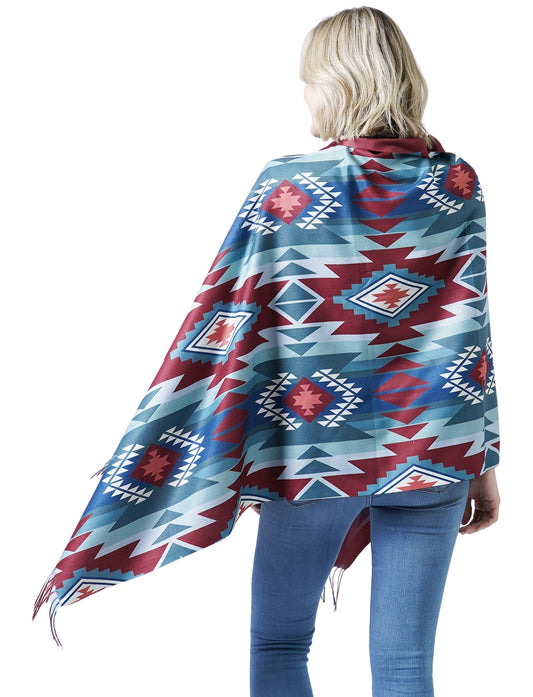 Navajo Print Button Shawls