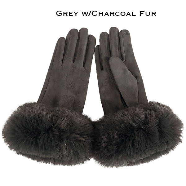 Realistic Faux Fur Gloves (in 16 colors)