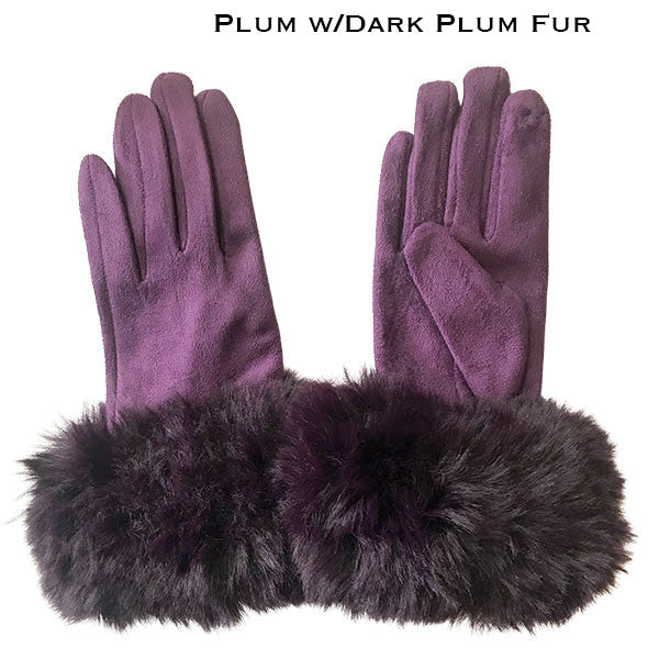 Realistic Faux Fur Gloves (in 16 colors)