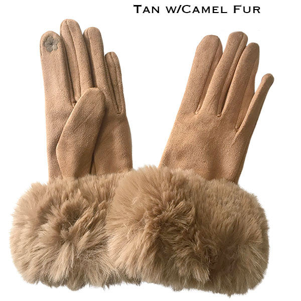 Realistic Faux Fur Gloves (in 16 colors)