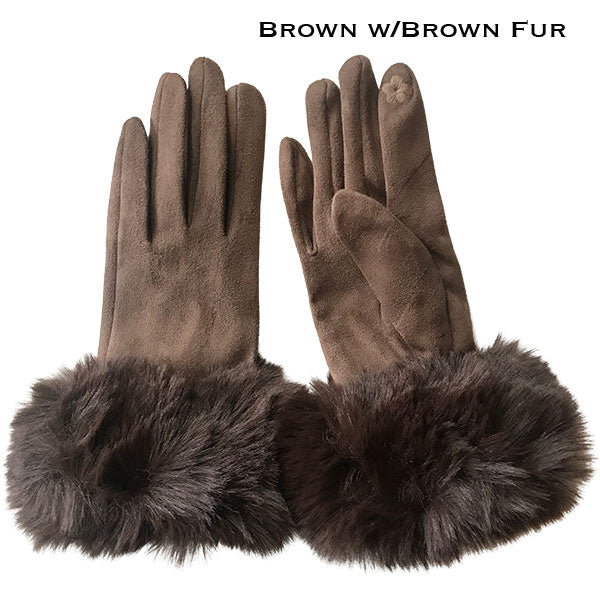 Realistic Faux Fur Gloves (in 16 colors)