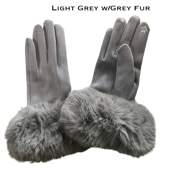Realistic Faux Fur Gloves (in 16 colors)