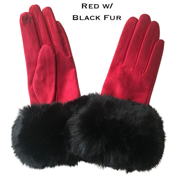 Realistic Faux Fur Gloves (in 16 colors)