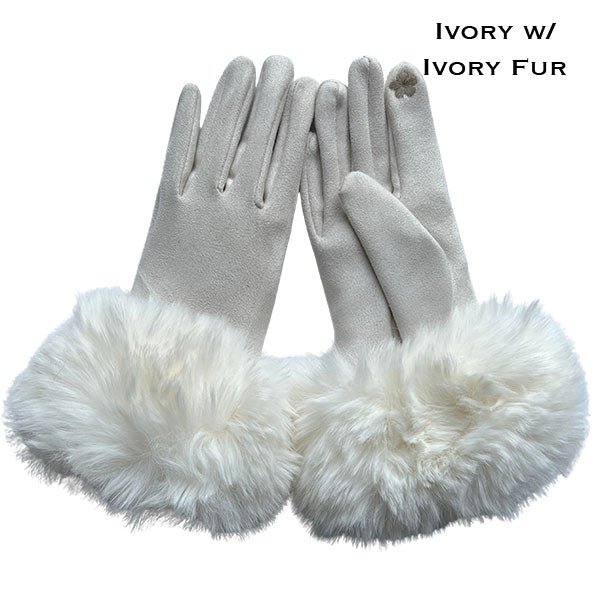 Realistic Faux Fur Gloves (in 16 colors)