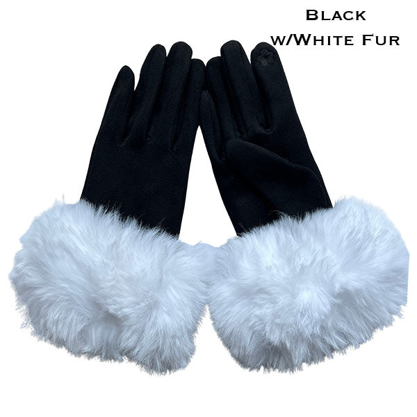 Realistic Faux Fur Gloves (in 16 colors)