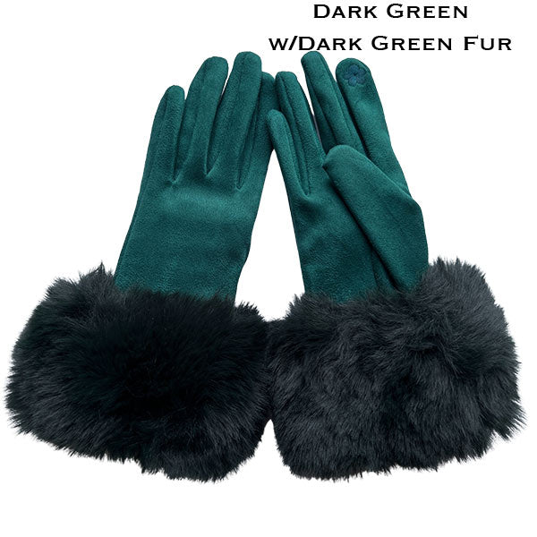 Realistic Faux Fur Gloves (in 16 colors)