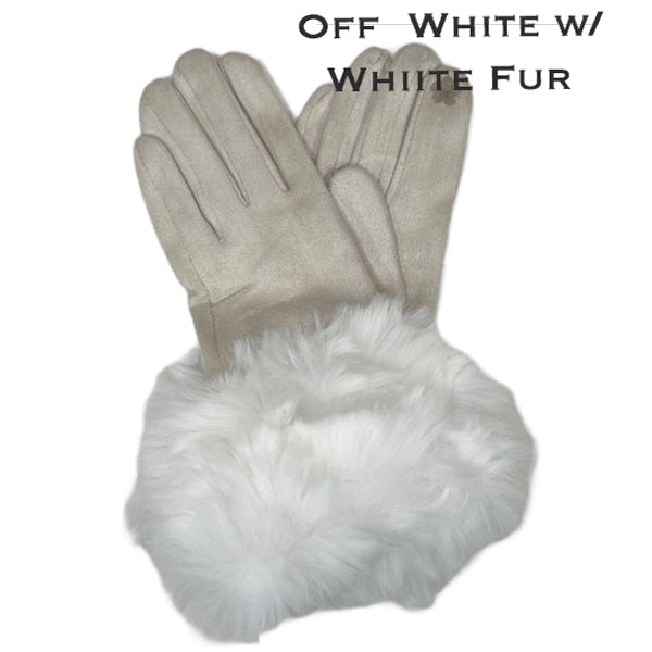 Realistic Faux Fur Gloves (in 16 colors)