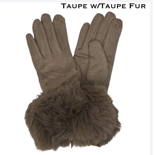 Realistic Faux Fur Gloves (in 16 colors)