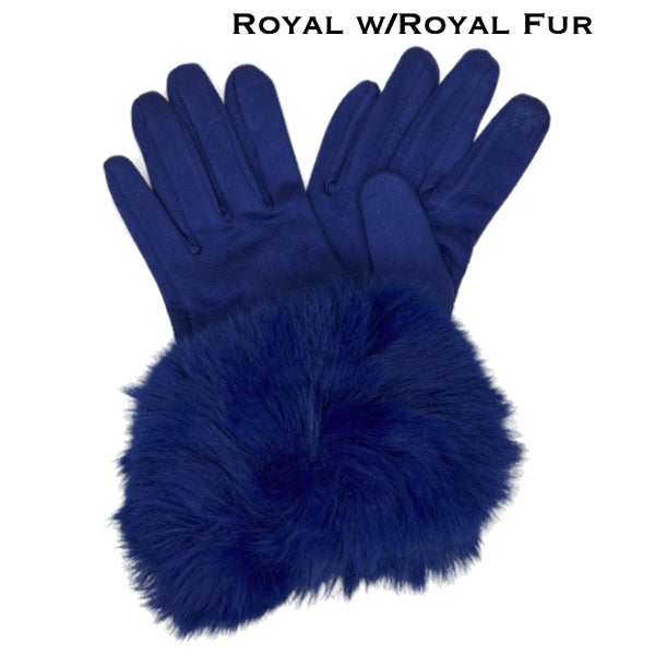 Realistic Faux Fur Gloves (in 16 colors)