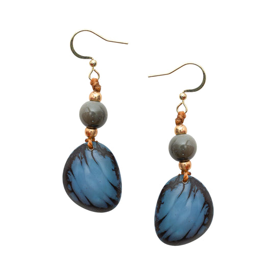 Rounded Tagua Drop Earrings (in 2 colors)