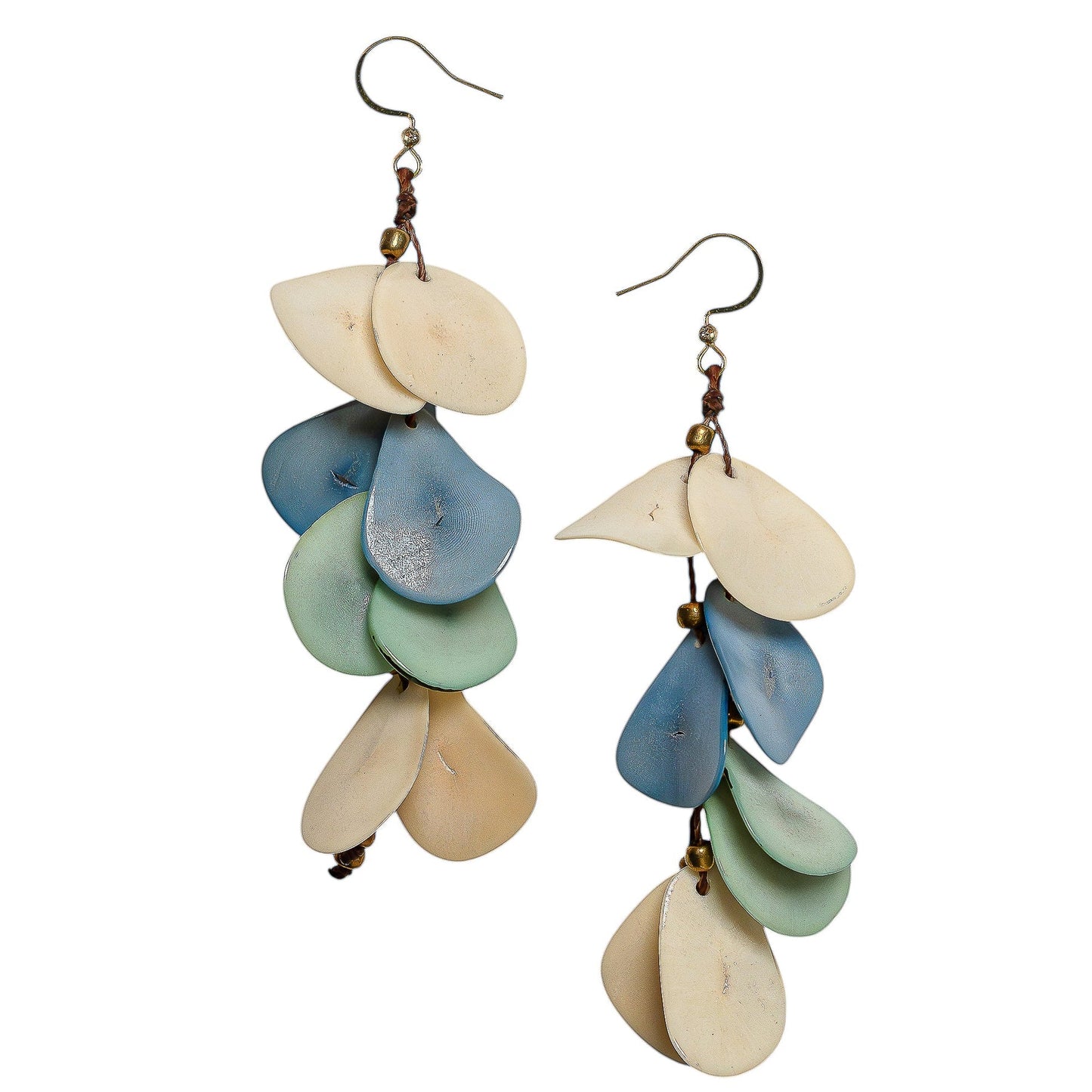 Layered Tagua Petal Earrings (in 2 colors)