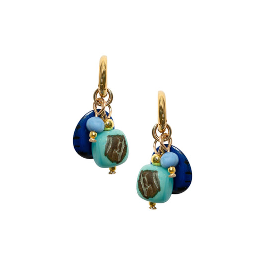 Petite Tagua Cluster Earrings (in 3 colors)