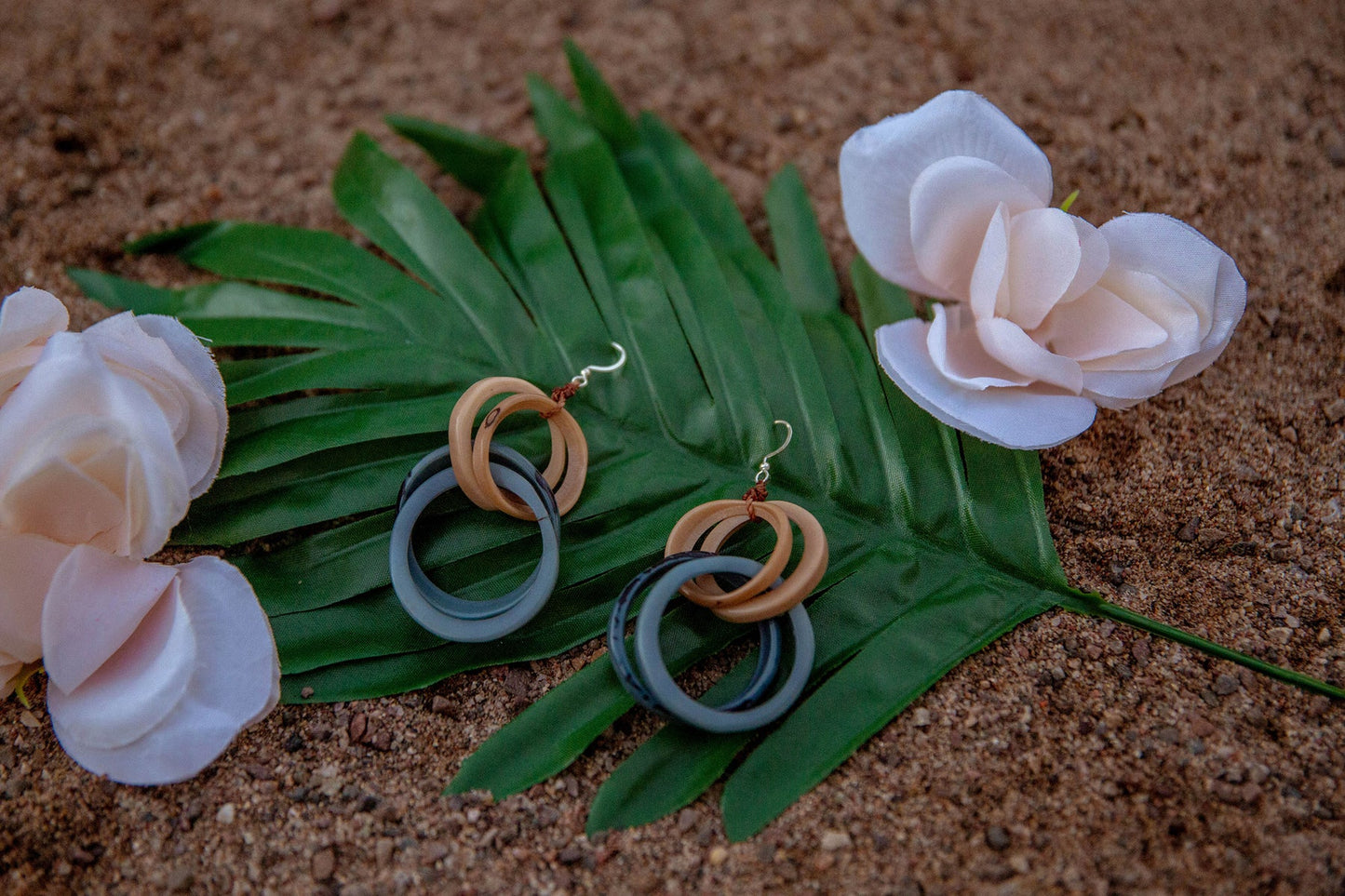 Double Hoop Tagua Earrings