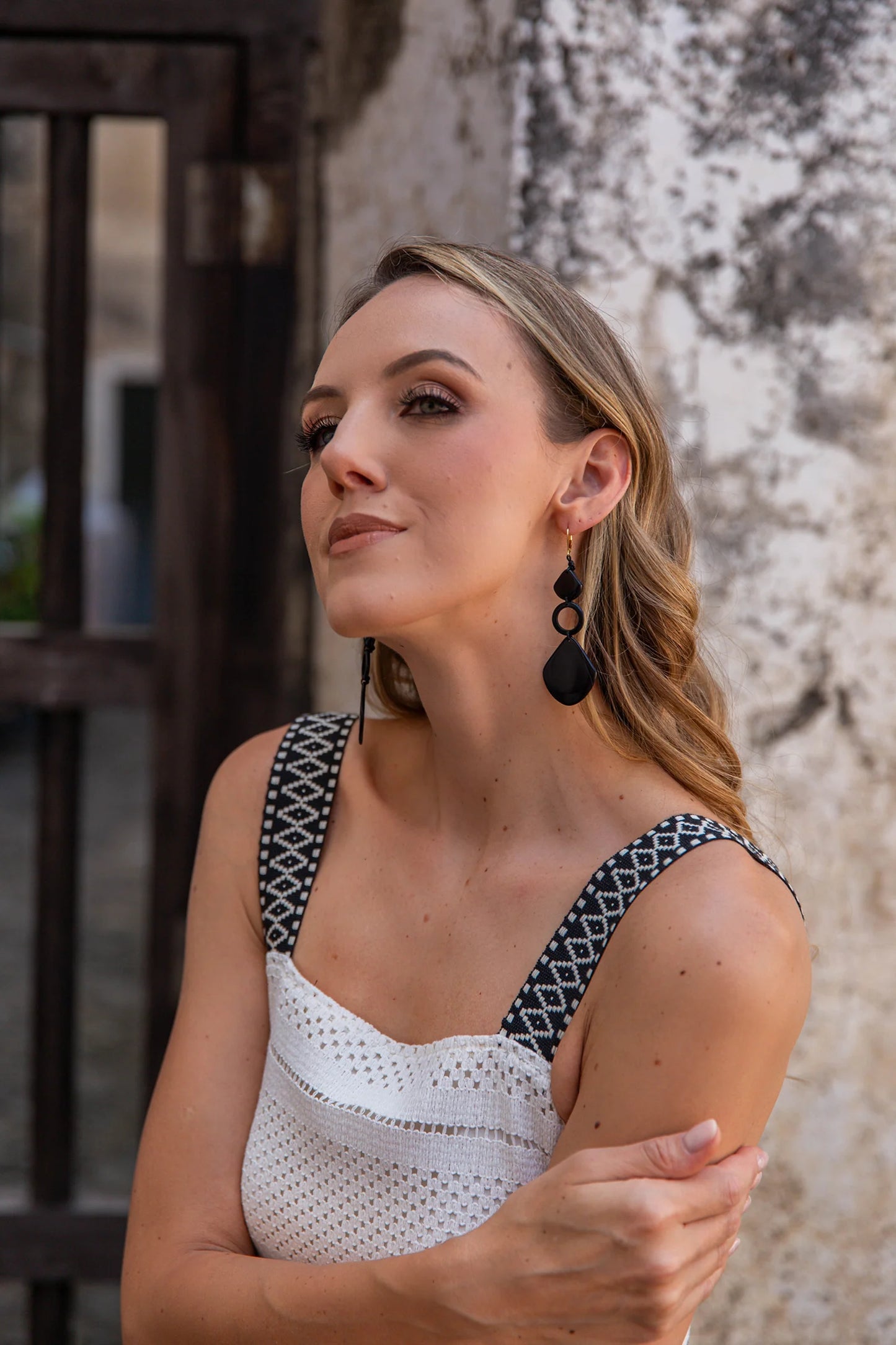 Elongated Geometric Earrings