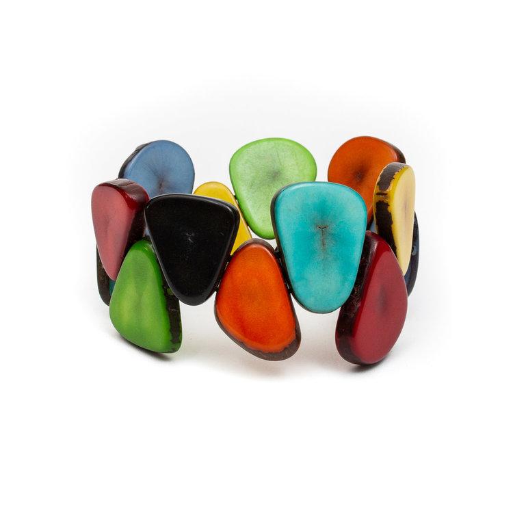 Sculpted Tagua Stretch Bracelet