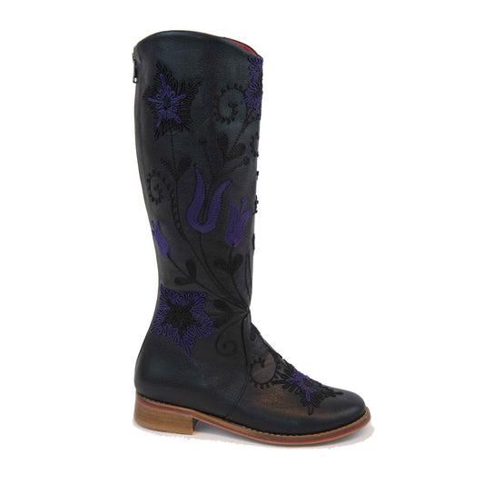 Gypsy Tall Embroidered Leather 2