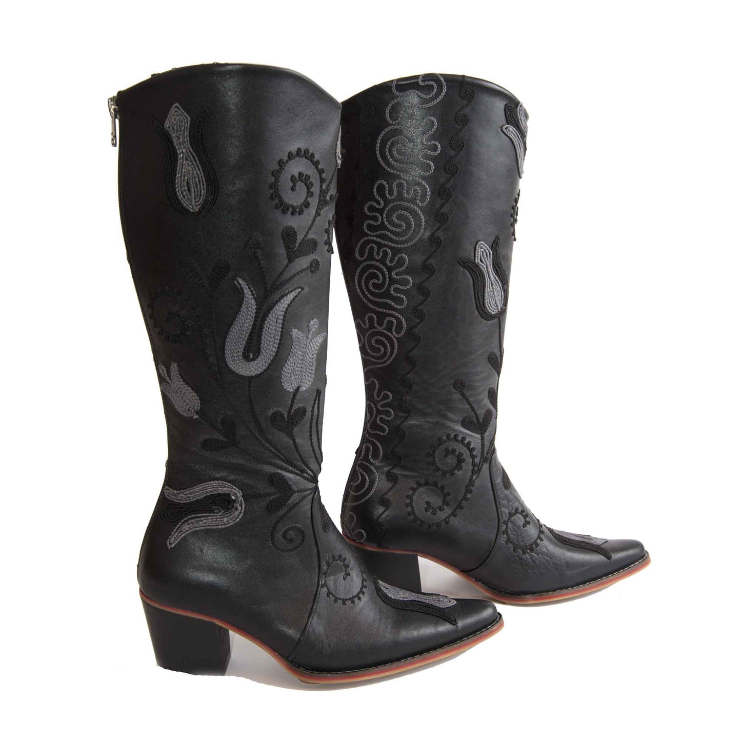 Cheyenne Tall Embroidered Leather 3
