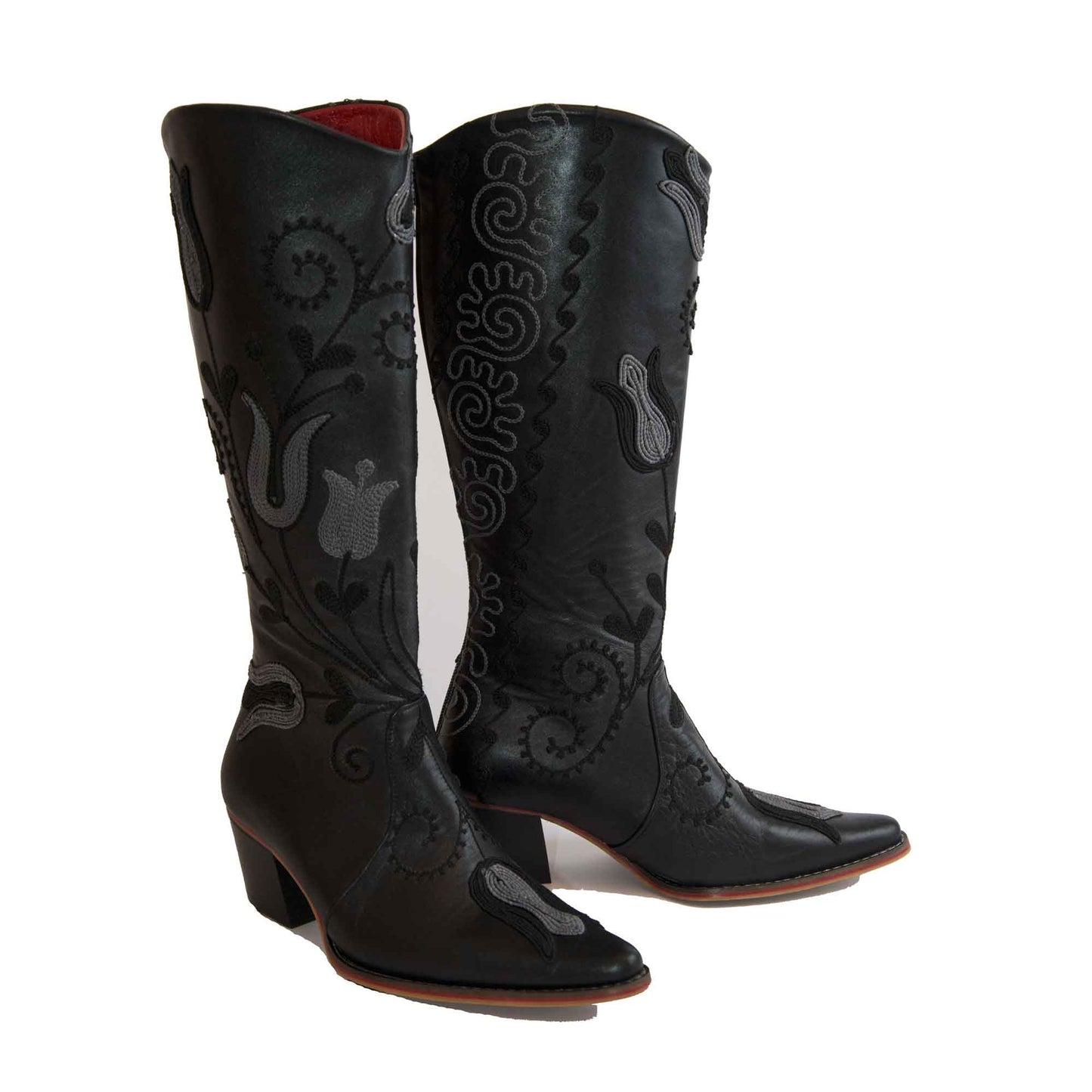 Cheyenne Tall Embroidered Leather 3