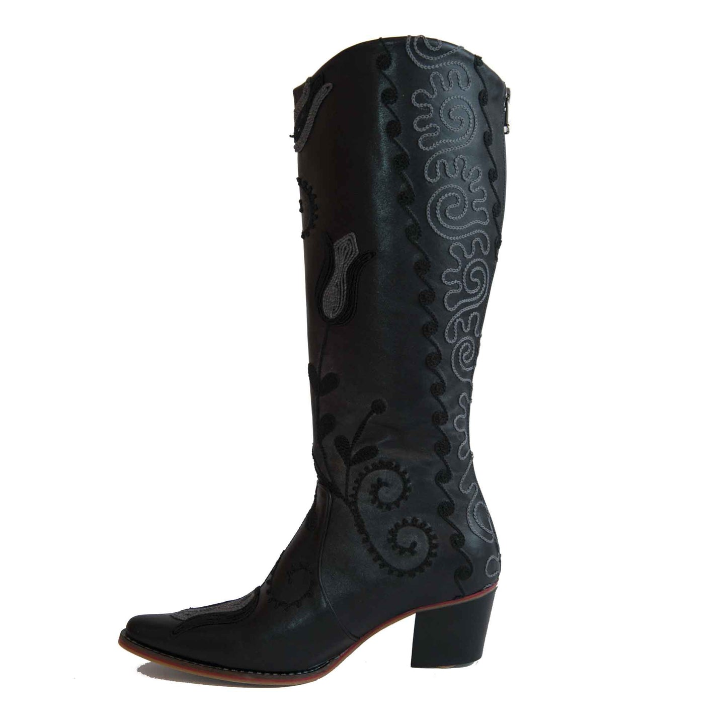 Cheyenne Tall Embroidered Leather 3