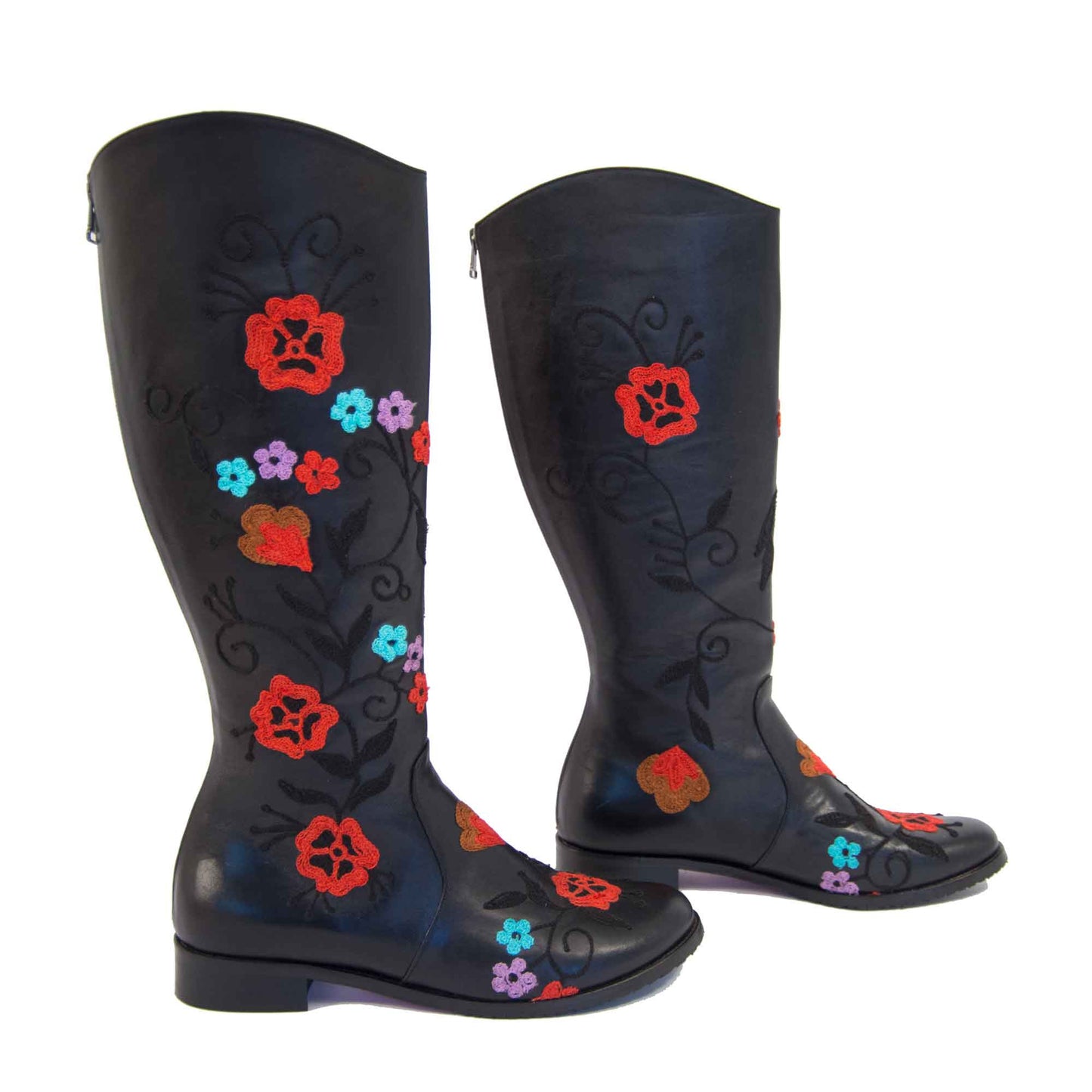 Gypsy Tall Embroidered Leather 3